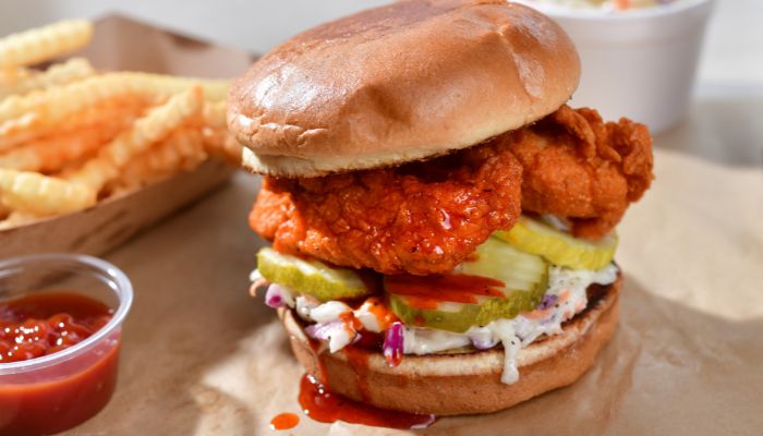 Hot chicken sandwiches and more from Rockin' Chicken Shack in Wisconsin Dells WI.